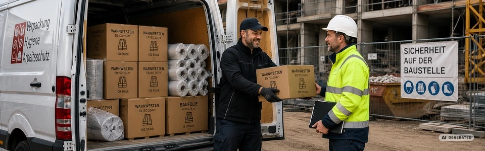 monkey-packaging-Kurzfristige-Lieferung-von-Schutzfolien-und-Warnwesten-an-eine-Baustelle-innerhalb-48-Stunden