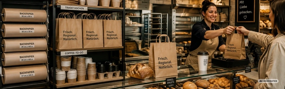 monkey-packaging-Papiertragetaschen-und-Coffee-to-go-Becher-am-Baeckereitresen--Verpackung-und-Verbrauchsmaterial-fuer-Baeckereien
